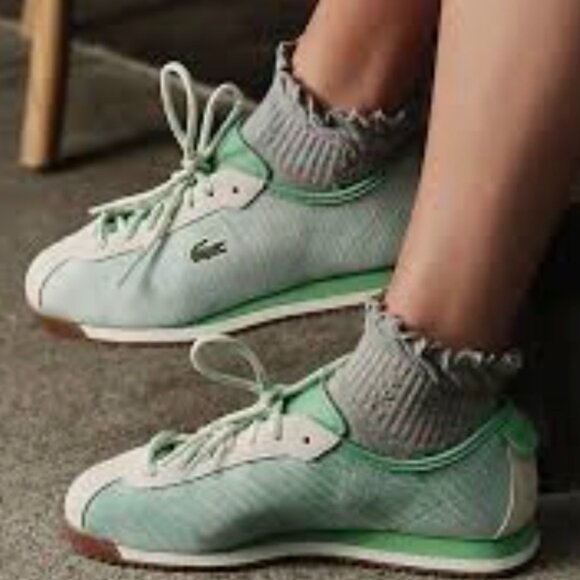 NIB Lacoste For FP Movement Free People Club Low Sneakers US Size 6 EU 37 $125 - Picture 3 of 8